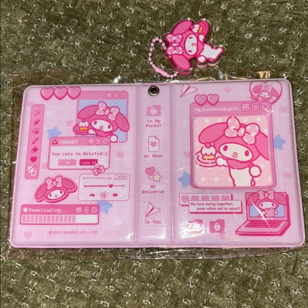 Kawaii Keychain My Melody ID Card Holder Mini Kpop Pocket Photo Card Album Anime